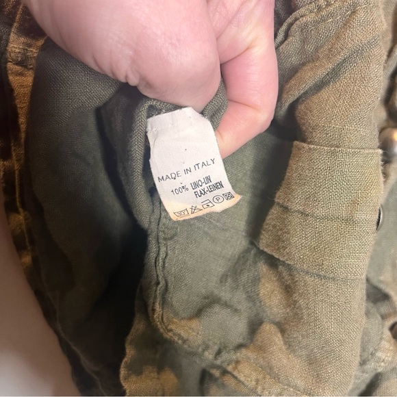 Club Voltaire | Linen Gemstone Trim Lightweight Military Jacket - Picture 4 of 5